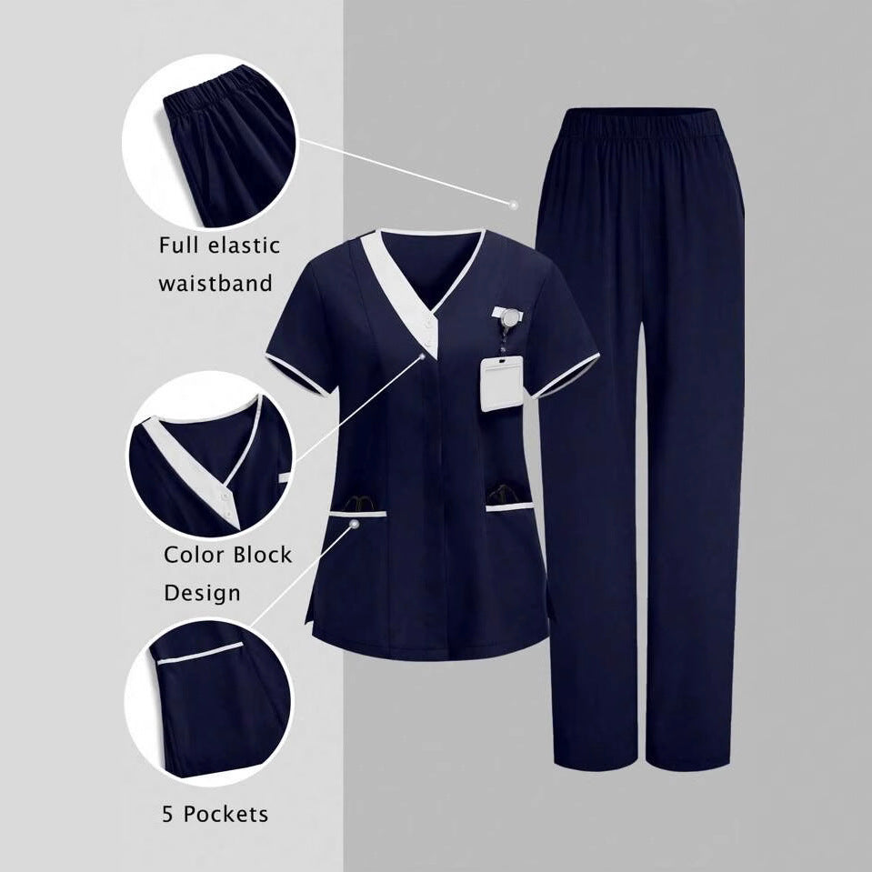 New Womens Clothing Short Sleeve Sets Medical Scrubs And Workwear