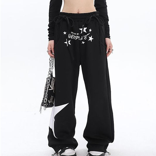 American Retro High Street Hiphop Hip Hop Print Track Sweatpants