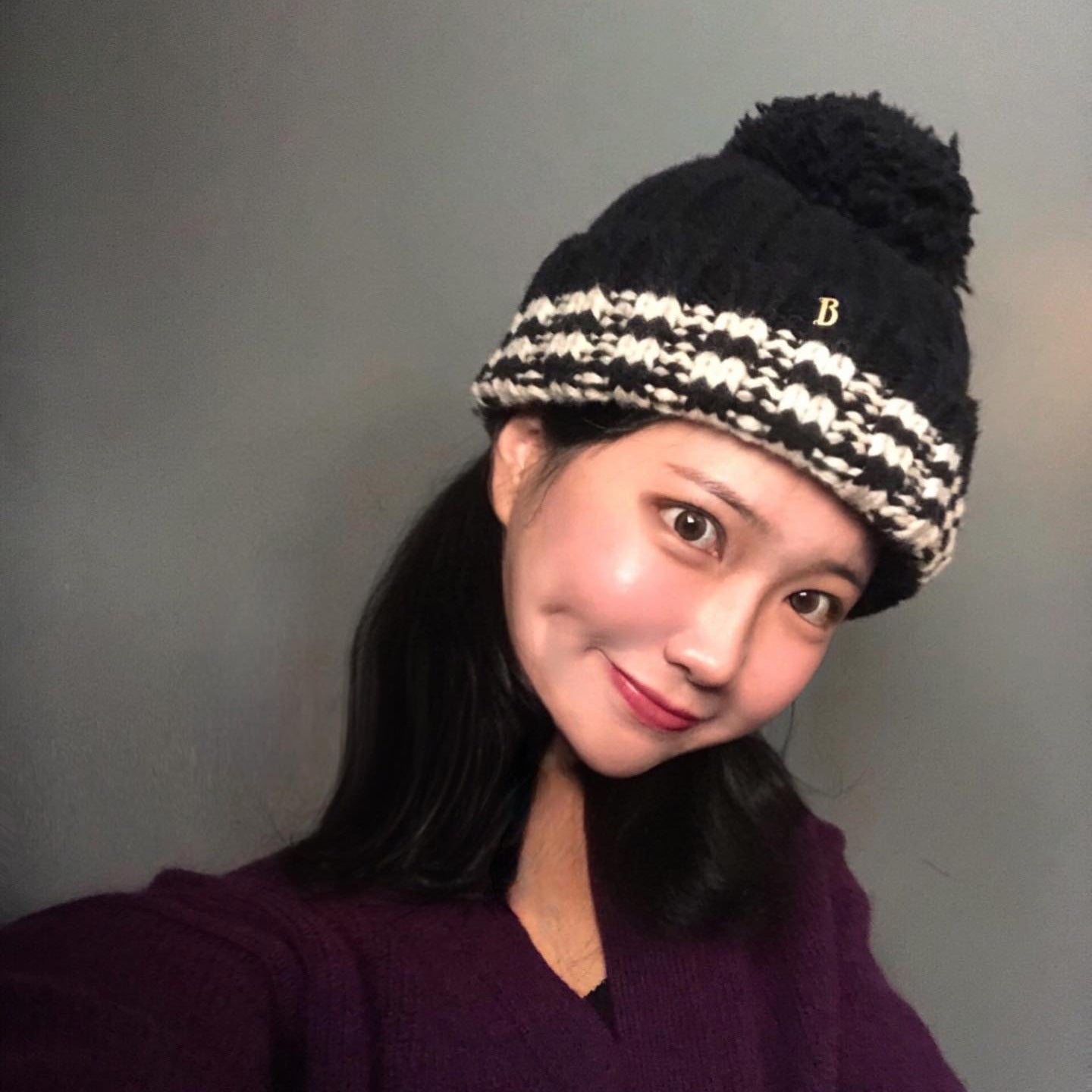 Women's Thick Warm Big Head Circumference Earflaps Woolen Hat