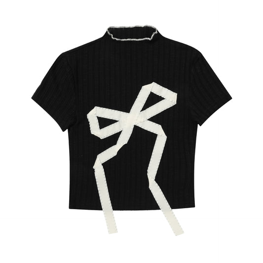 Amerikansk Retro Sød Cool Hot Girl Broderi Kort T-shirt