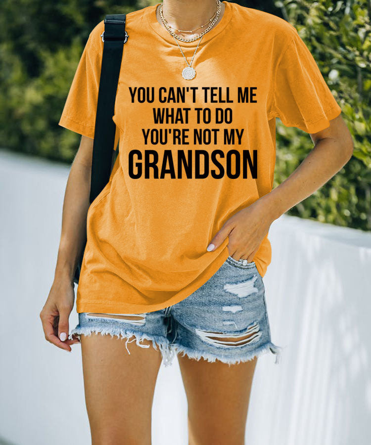 Simple Street Letter Versatile Casual T-shirt