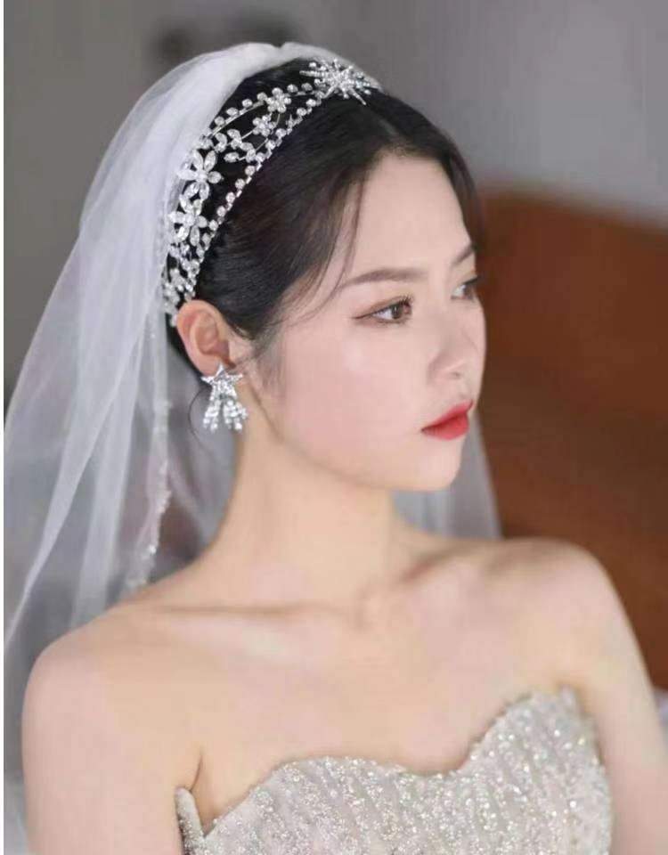 Vintage Grand Bride Headdress Hair Band Crown