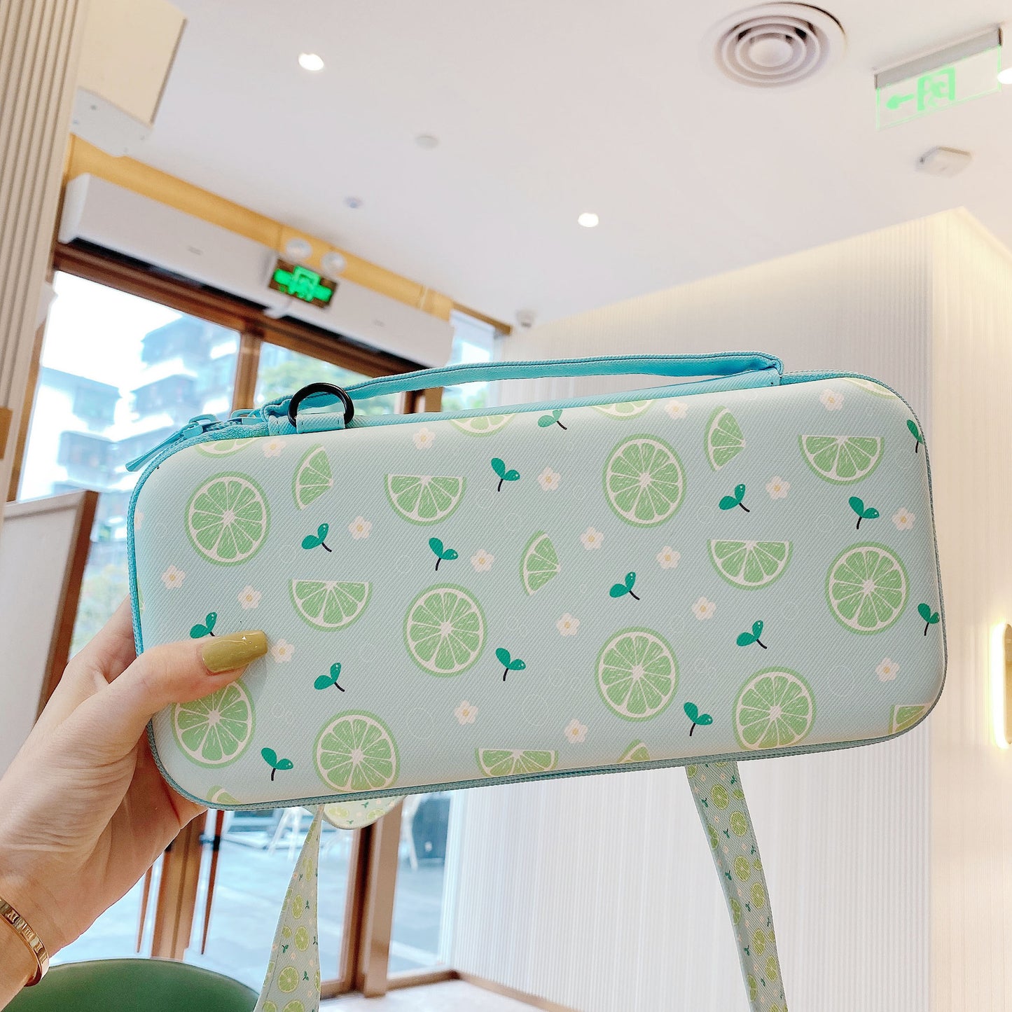 Cartoon Fruit Messenger Game Console Crossbody Lanyard Storage Bag