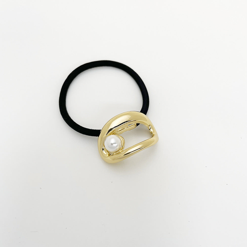 Simple Small Rubber Band Headband Hair Accessories Metal Geometry