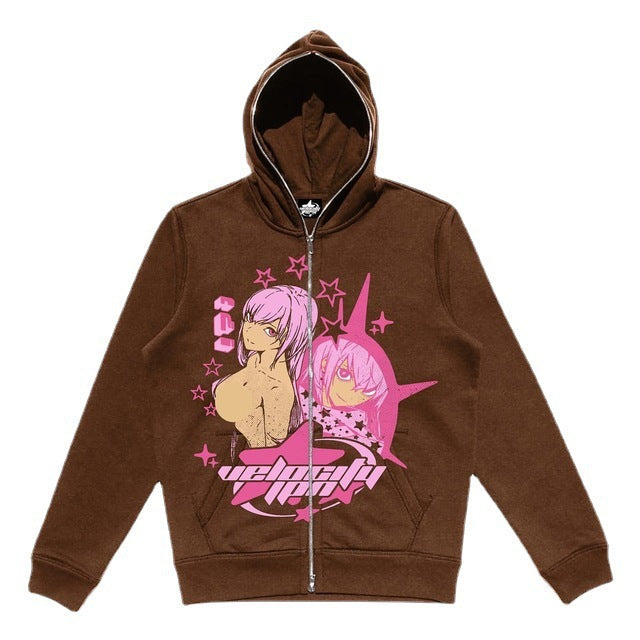 3D Digital Print Hooded Sweatshirt