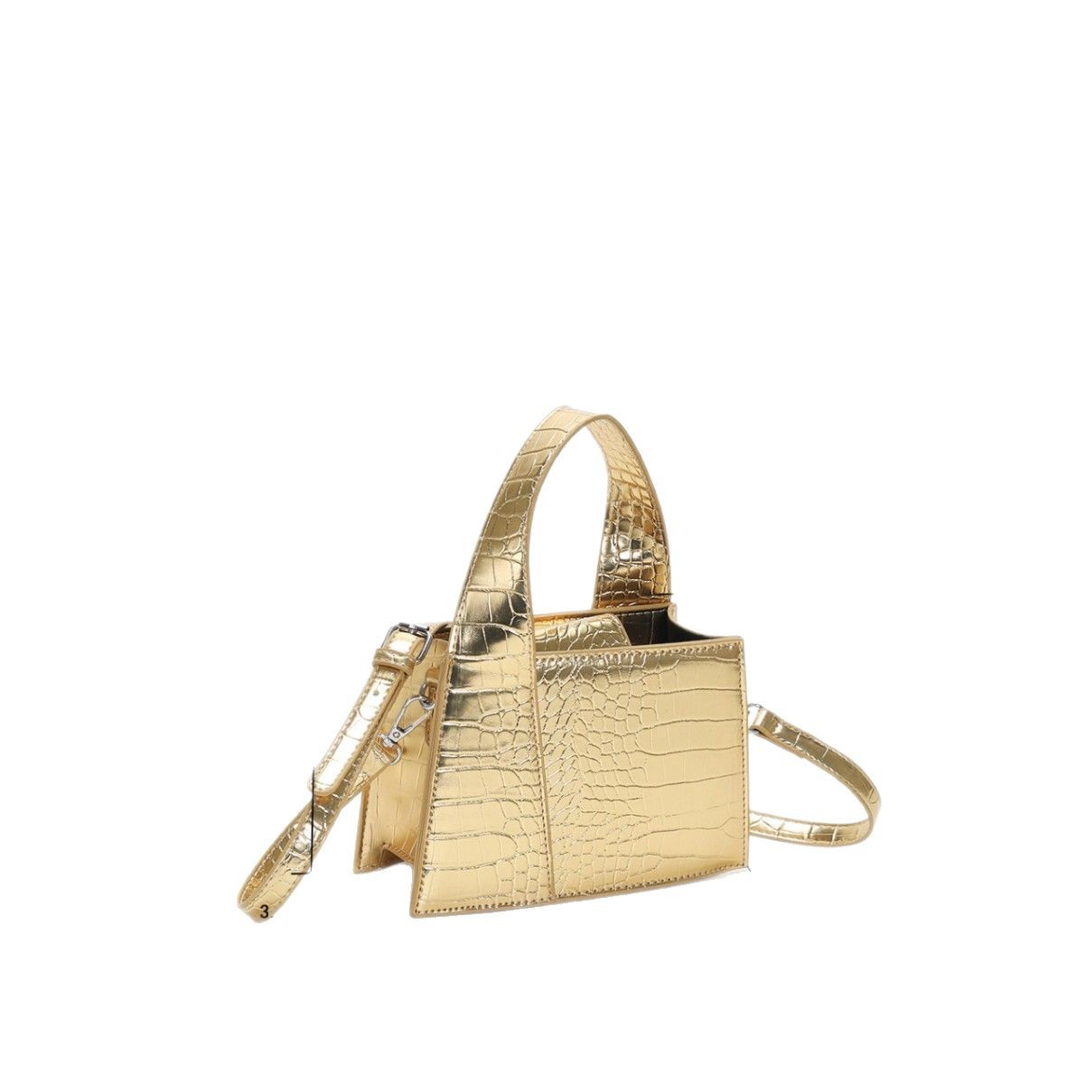 Square Handbag Solid Color Trendy Shoulder Bag