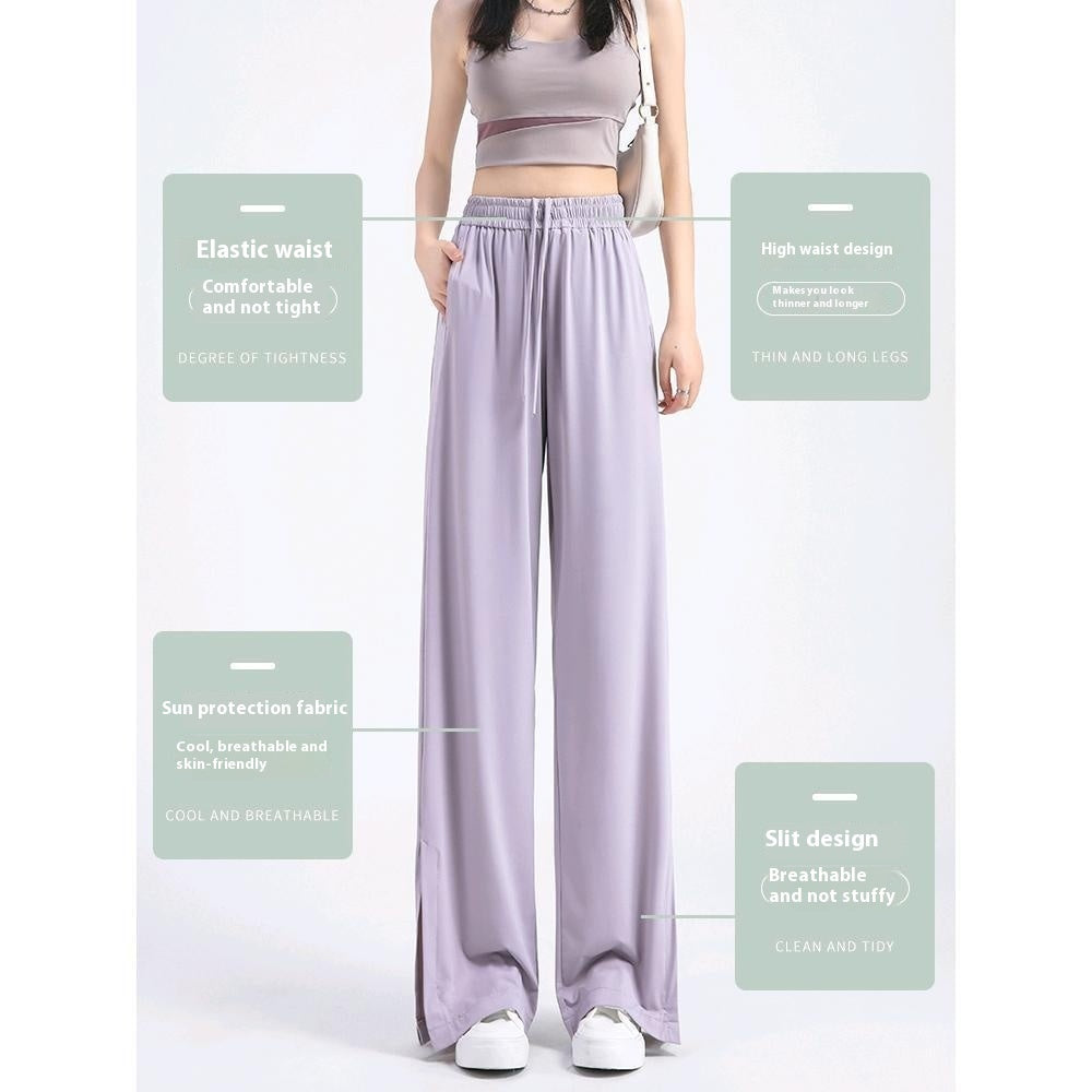High Waist Drooping Straight Wide-leg Pants Versatile Slimming Loose
