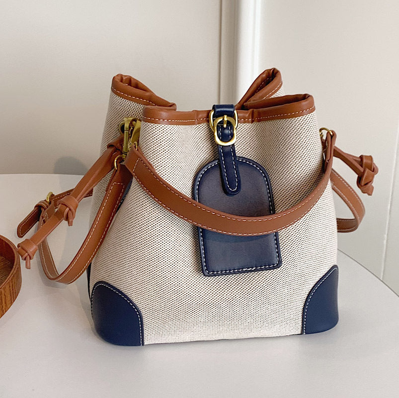 Female Casual New Brand Portable Bucket Bag Canvas