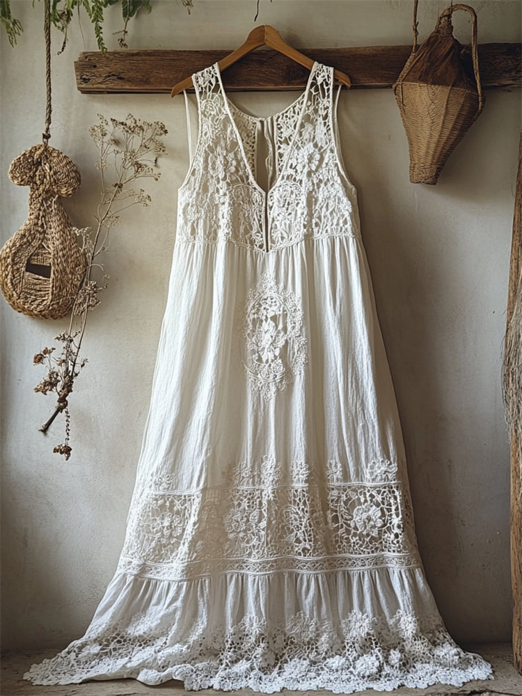European And American Women's Sleeveless Long Dress