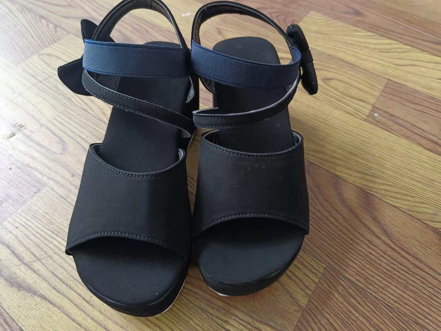 Plus Size Kilerygsandaler I Ruskind Med Åben Tå Til Kvinder