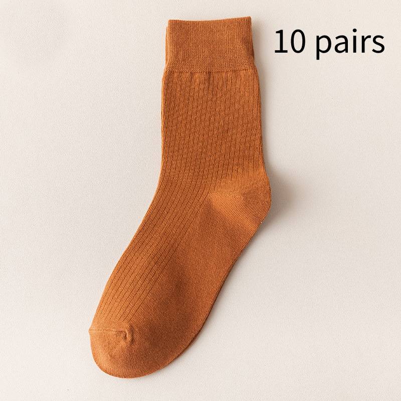 Solid Color Vertical Stripe Deodorant Business Stockings