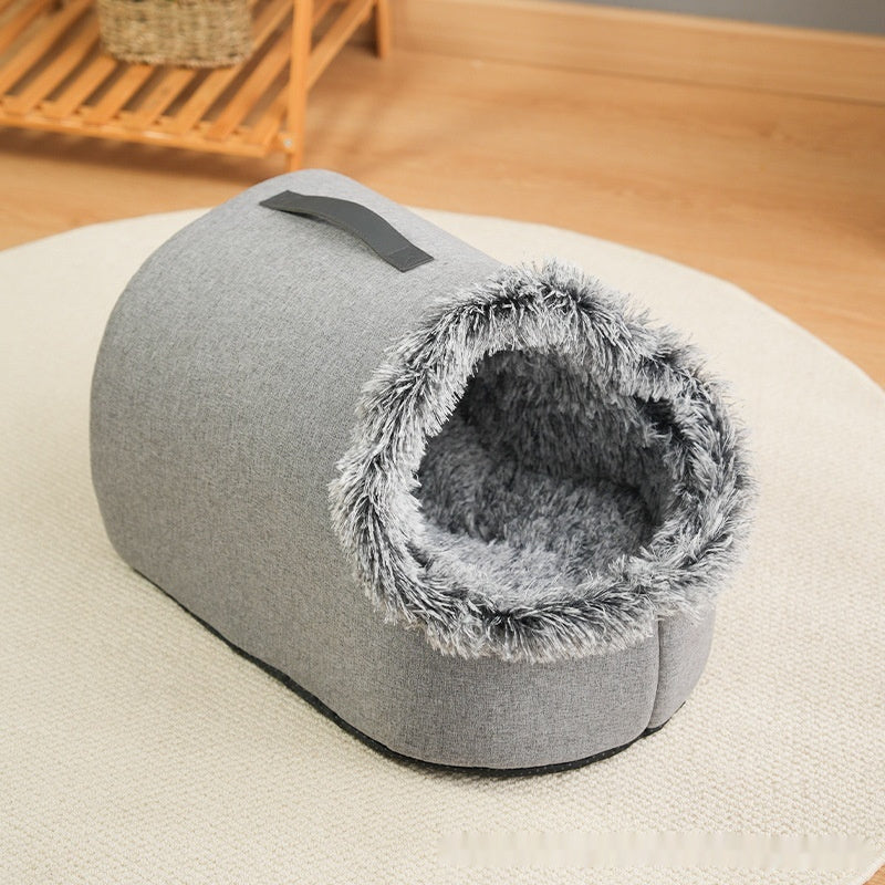 Thickened Plush Winter Pet Closed Portable Warm Multifunctional Nest