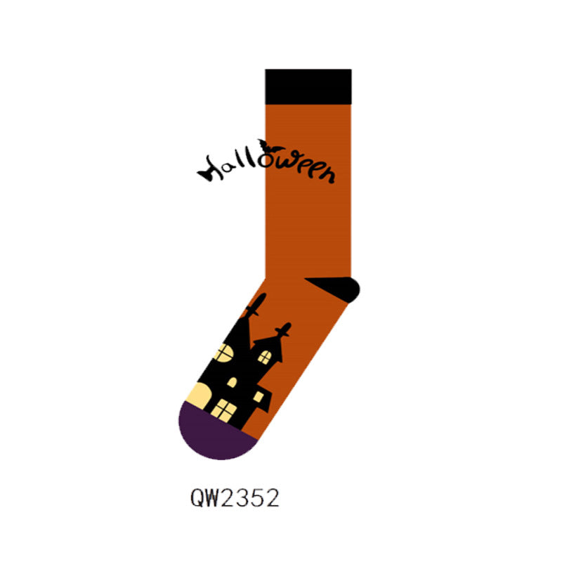 Halloween Cartoon Four Seasons Men's And Women's Mid-calf Socks