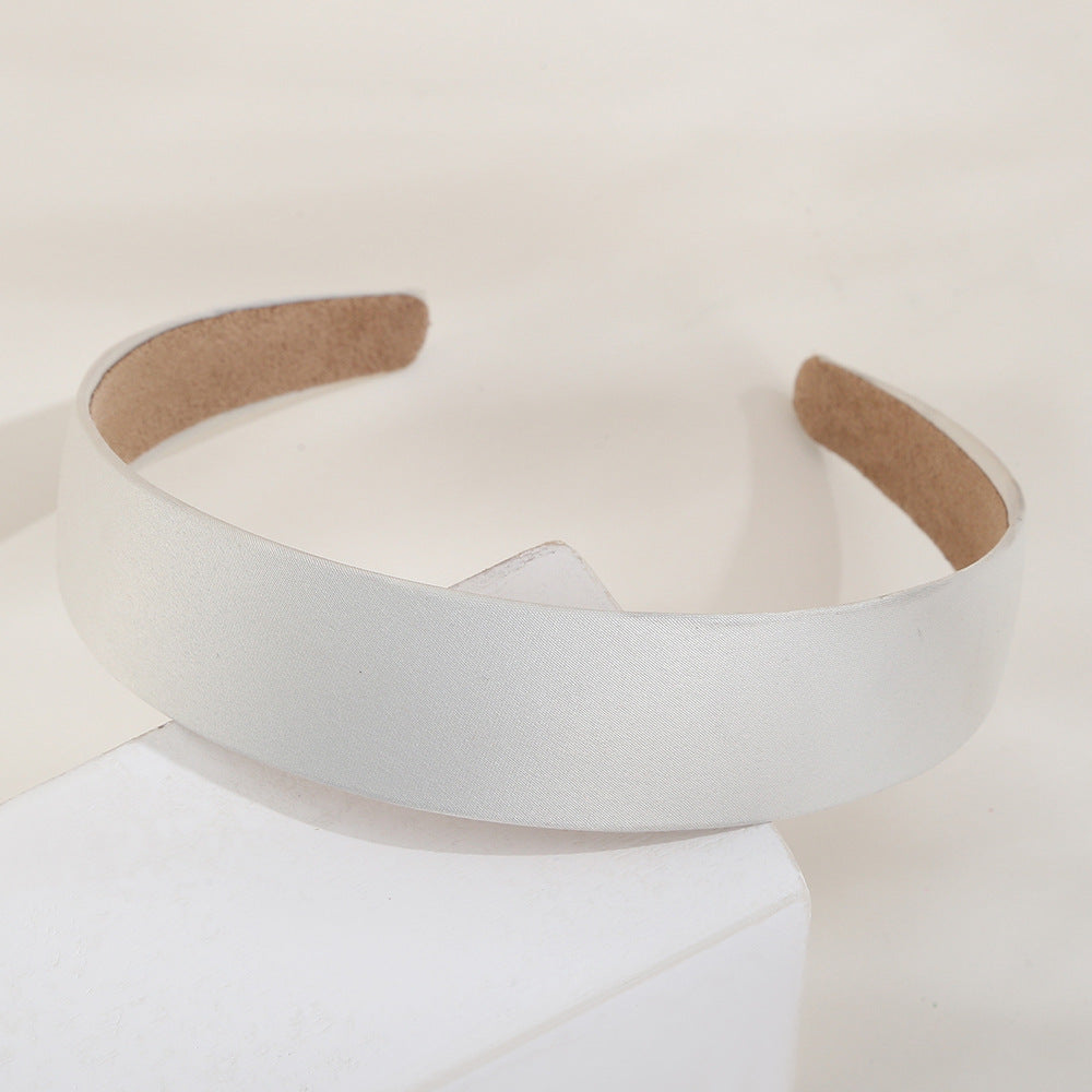 Color Elegant Headband Solid Color Baidu Headband Wide Fabric High Skull Top Headband
