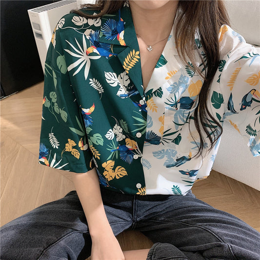 Printed Shirt Women's Design Small Niche Korean Version