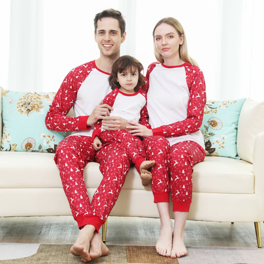 Fashion Printed Family European And American Pajamas Set Family Wear