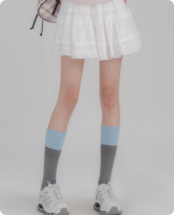Color Elastic Waist Cake Skirt Half Body Skirt For Women Japanese