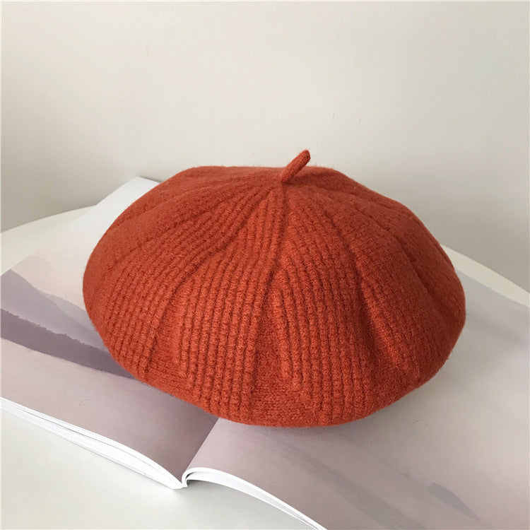 Women's Korean Style Autumn And Winter Woolen Beret