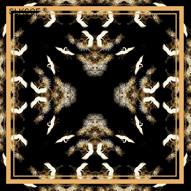 Silk Scarf Plain Crepe Satin Digital Printing