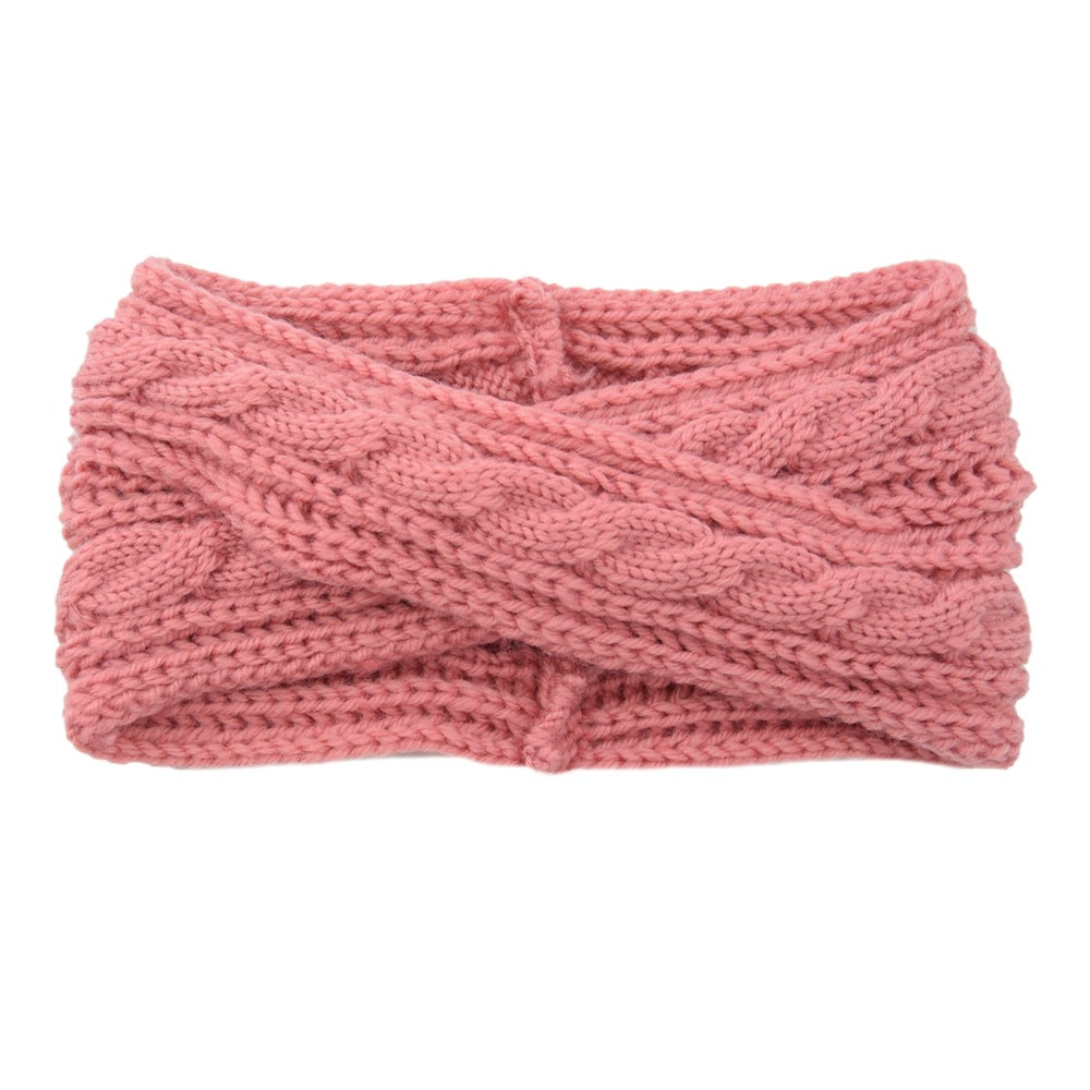 European And American Knitting Twist Cross Wool Hair Band
