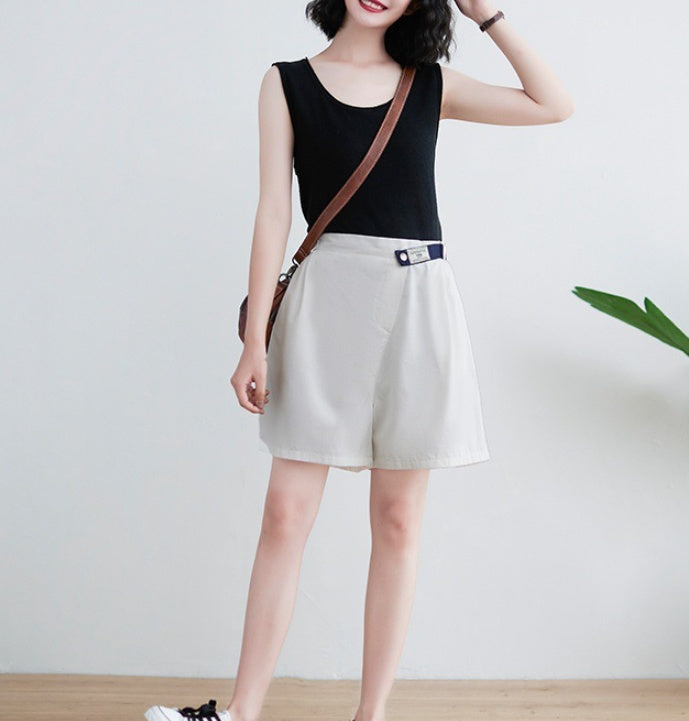 Plus Size Women's Korean Style Xia Xian Wide Leg Shorts