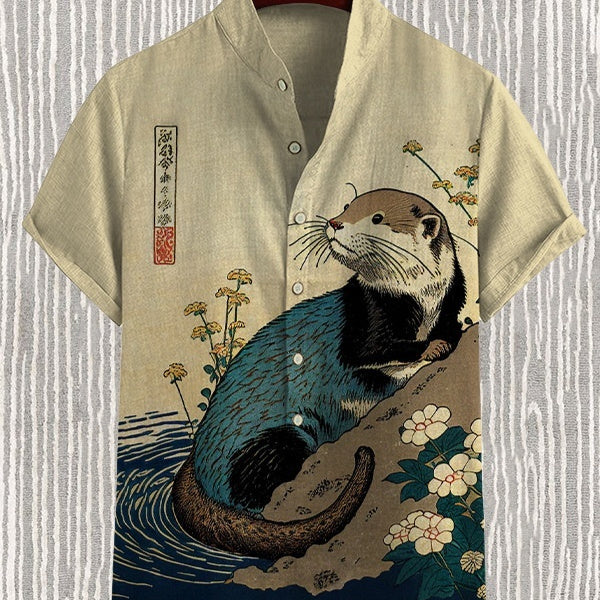 Digital Animal Style Short Sleeve Shirt