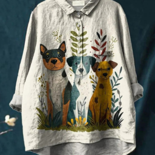 Women's Animal Retro Printed Shirt