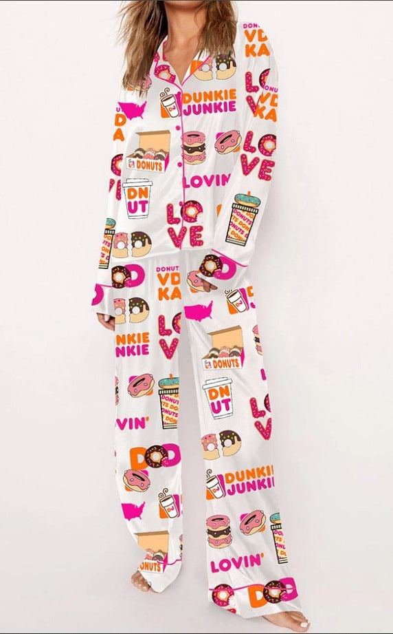 Polyester Digital Printed Pajama Set
