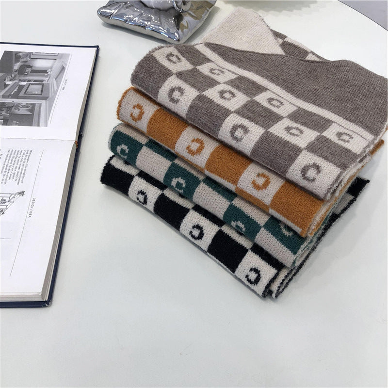Fashionable Ladies All-match Student Letter Warm Scarf