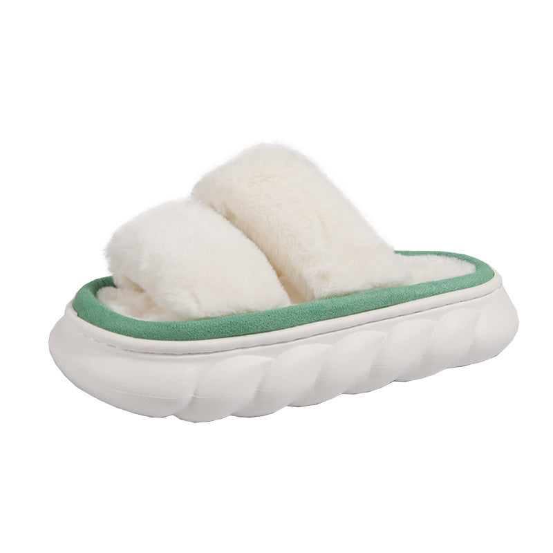 Heavy-soled Feces-feeling Home Light Fur Slippers