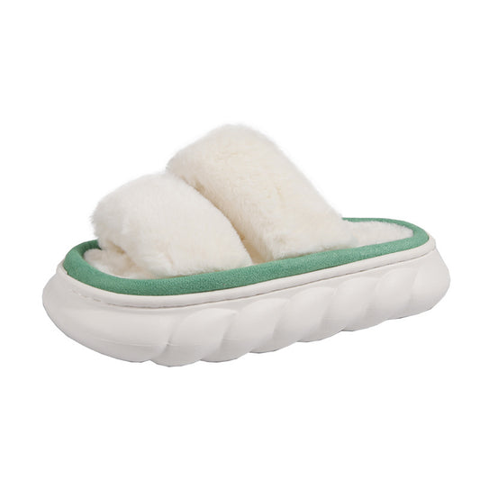 Heavy-soled Feces-feeling Home Light Fur Slippers