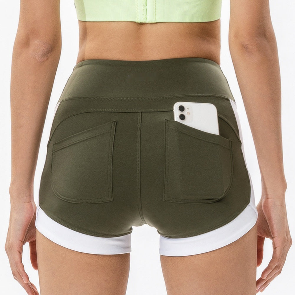 Sports And Fitness High Waisted Hip Lifting Quick Drying Shorts