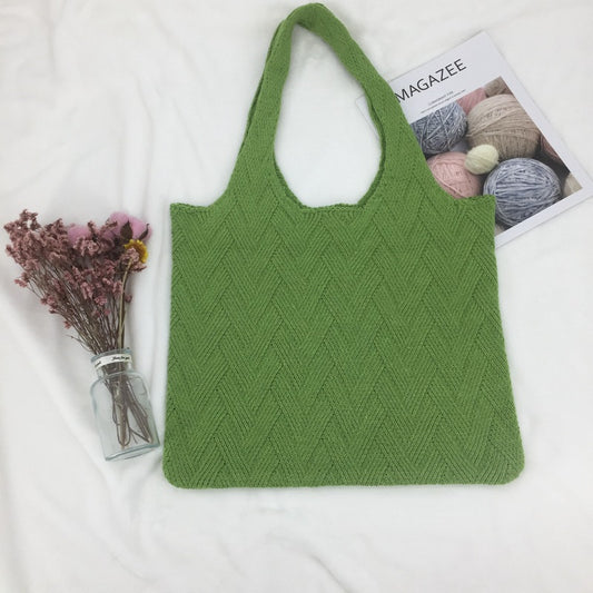 Knitted Casual Large Capacity Single Shoulder Bag