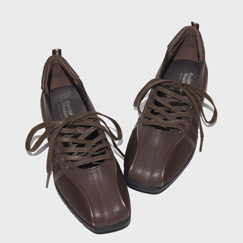 Womens Niche Square-toe Ballet Flats With Crisscross Straps