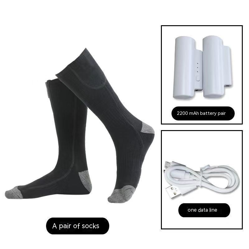 Men's And Women's USB Thermostat Electric Heating Thermal Socks