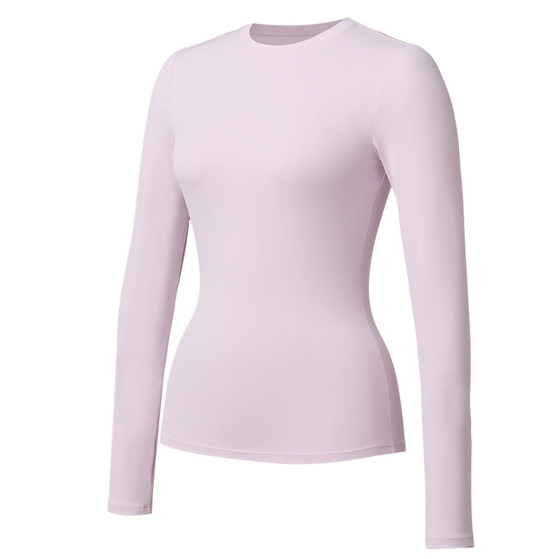 Womens Long-sleeve Stretchy Quick-drying Bare-feel Yoga Wear
