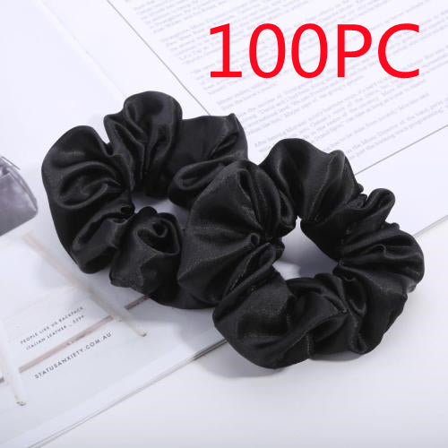 European And American Cloth Circle Head Rope Pure Color Headdress Hair Rope