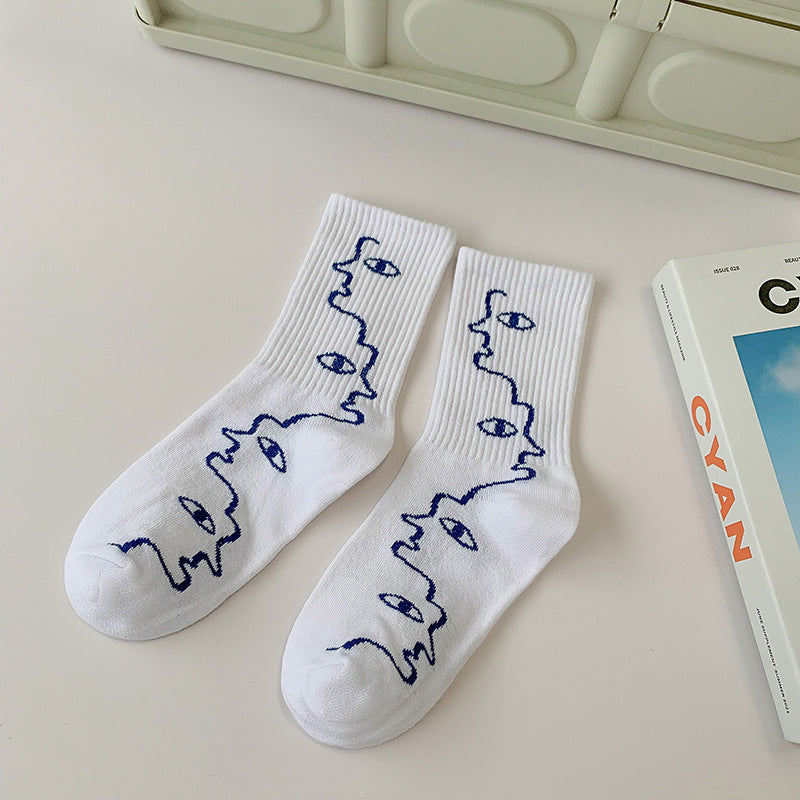 Men's And Women's Fashionable Cotton Outer Mid-calf Socks