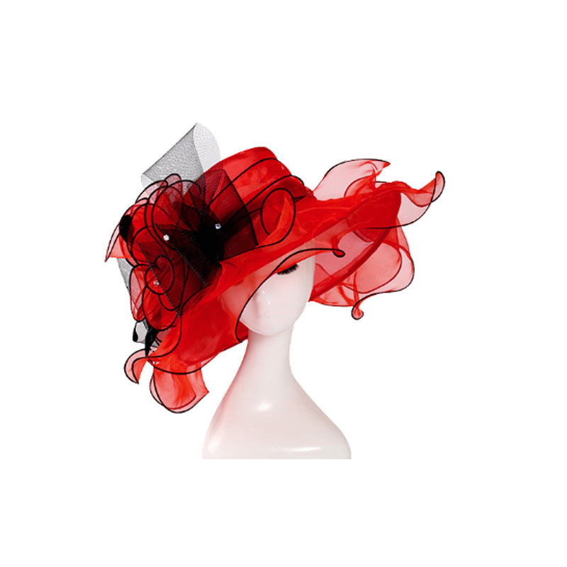 Fashion Big Brim Hat Fashion Organza