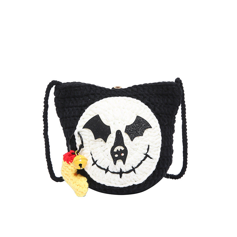 Handmade Wool Funny Bat Woven Shoulder Messenger Bag