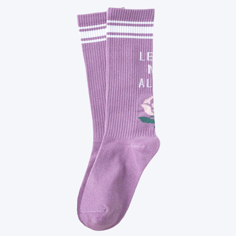 Stockings Street Net Red Purple High Socks