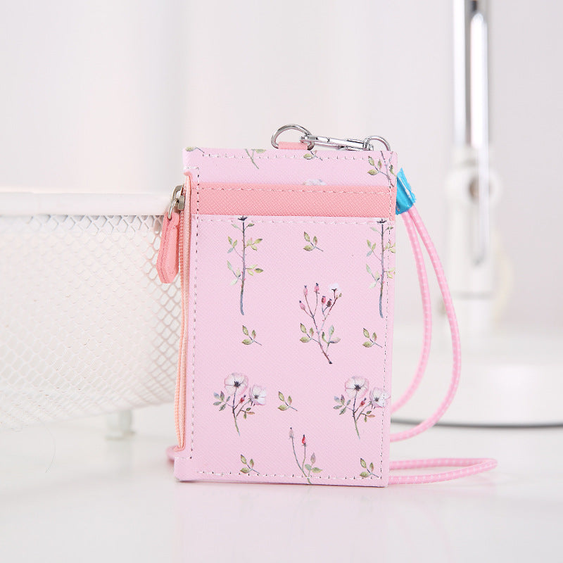 Fashion Simple Leather Belt Lanyard Card Holder