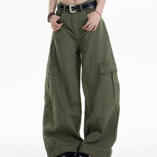Women's Multi-pocket Machete Overalls Loose Wide-leg Casual Pants