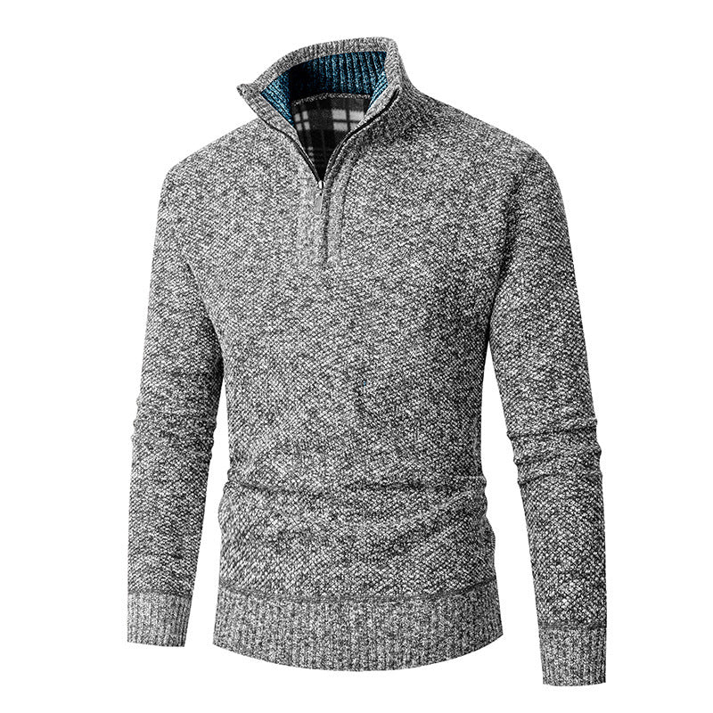 Men's Zipper Sweater Long Sleeve Loose