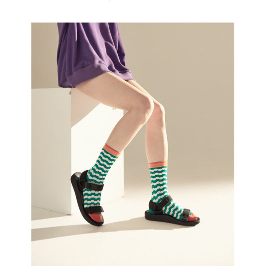Thin Socks, Color Polka Dot Printing, Tube Socks