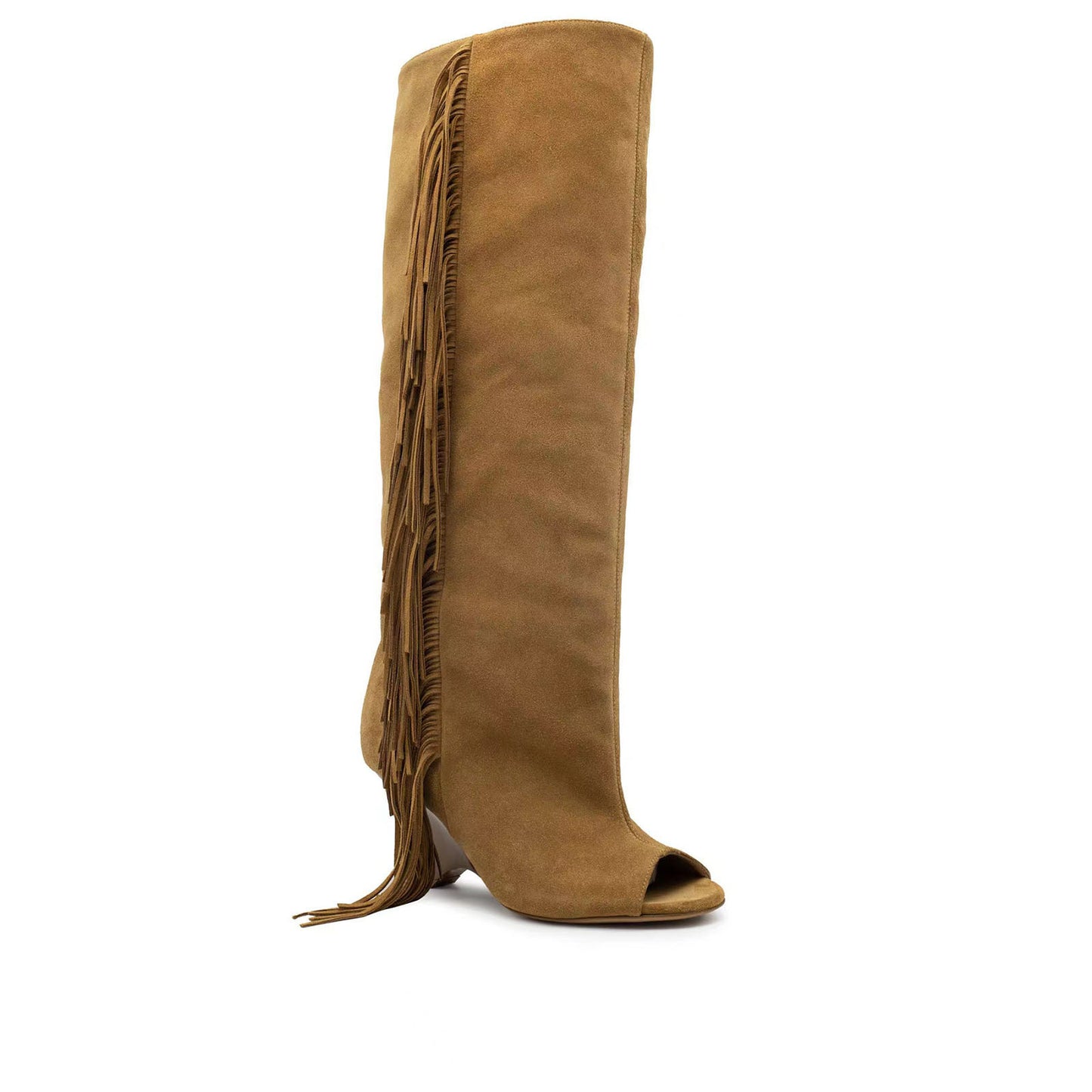 Women's Peep Toe Wedge Suede High Heel Party Banquet Sandal Boots
