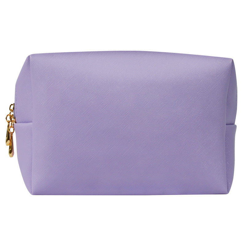 PU Leather Octagonal Square Makeup Storage Bag Simple Design