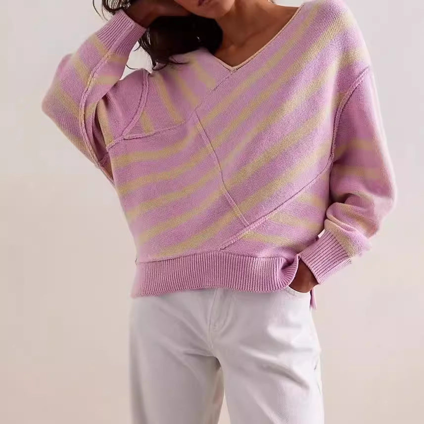 New Off-shoulder Loose Off-shoulder Top Long Sleeve Sweater