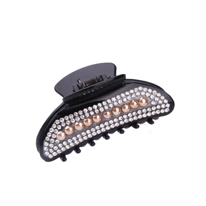 Enkel Elektrobelagt Perle Rhinestone Måneklips Barrergreb Mellem Plastikgreb
