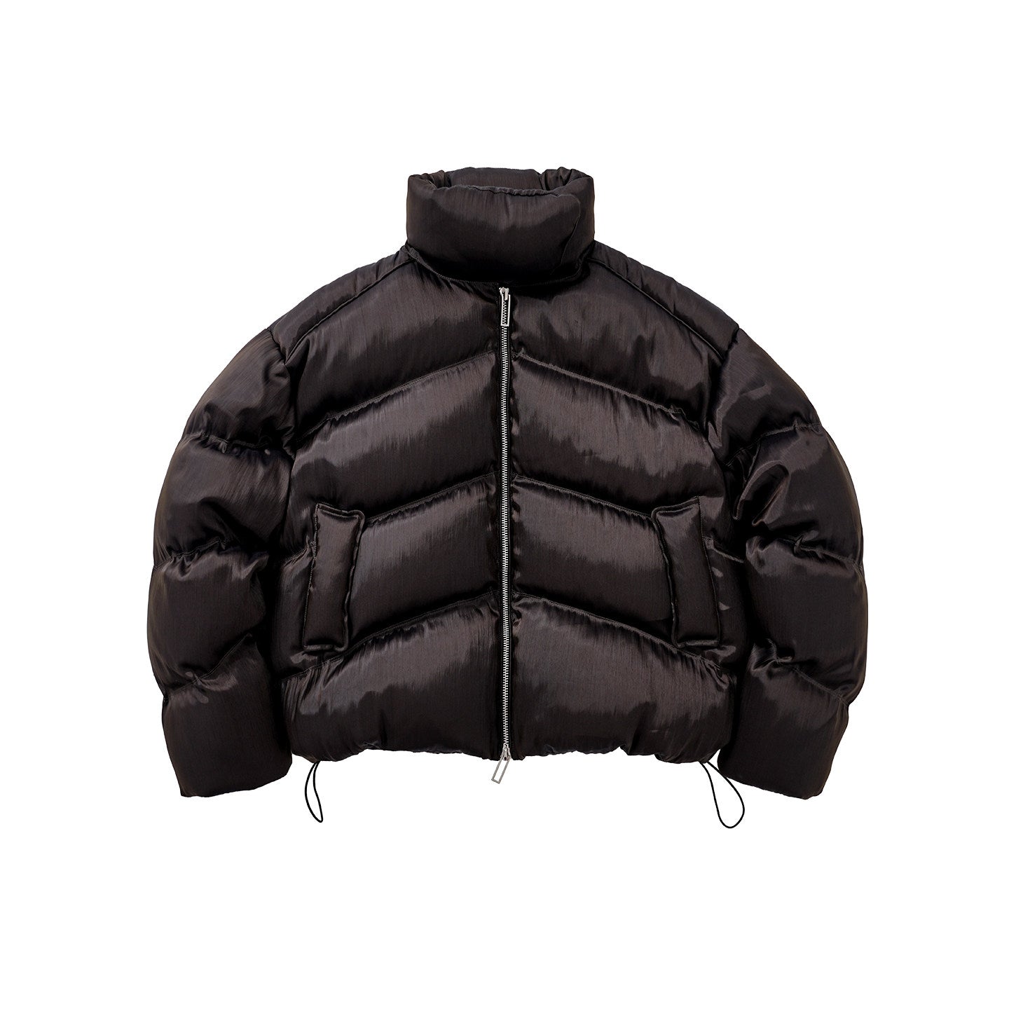 Heavy-duty Liquid-metal-textured Thickened Stand-collar Down Jacket